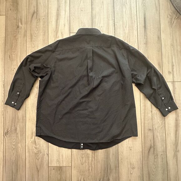 Roundtree & Yorke Gold Label Shirt Mens 3XL Big Non Iron Essentials Black - Picture 7 of 7